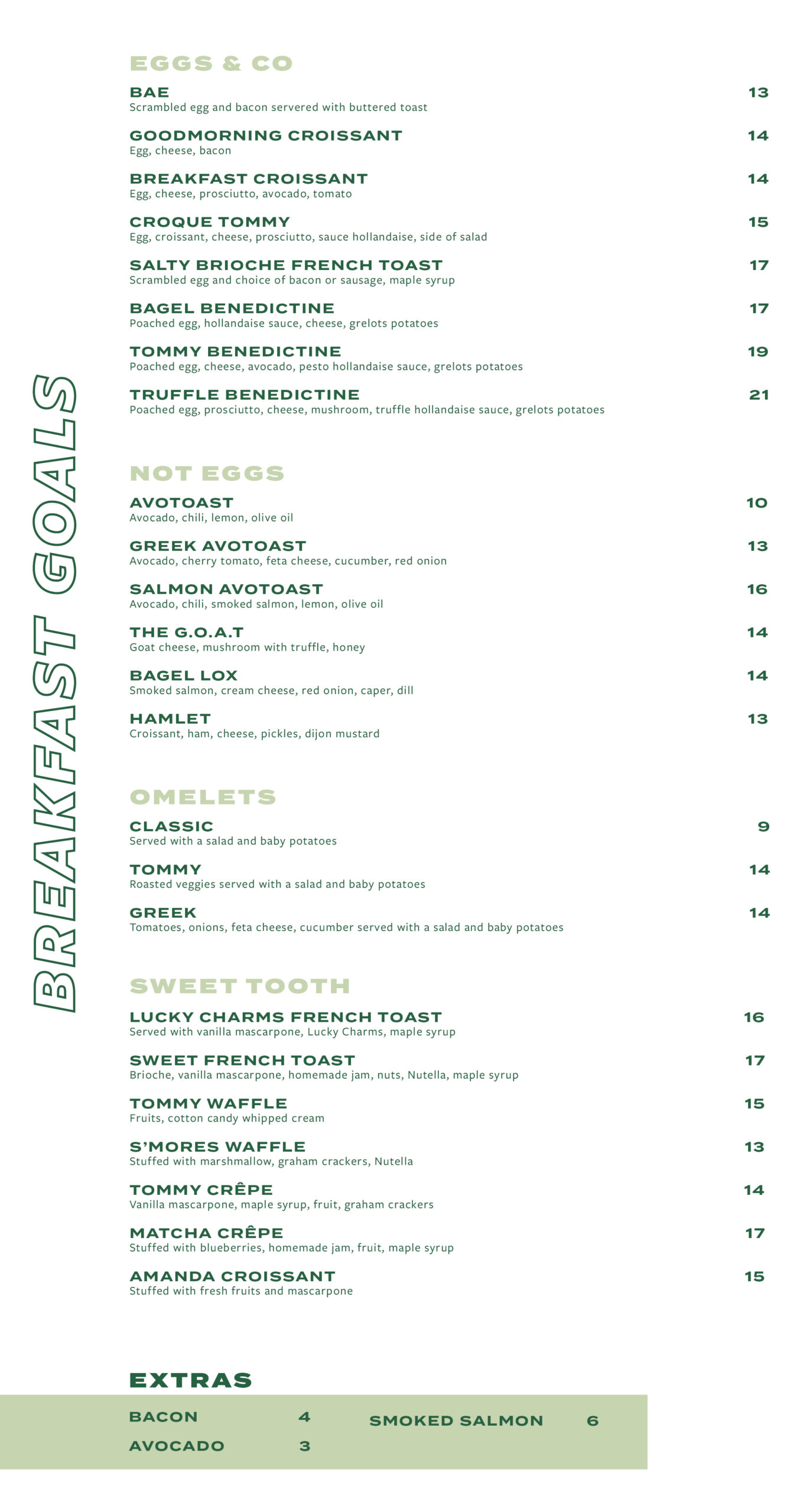 breakfast menu Mont-Royal