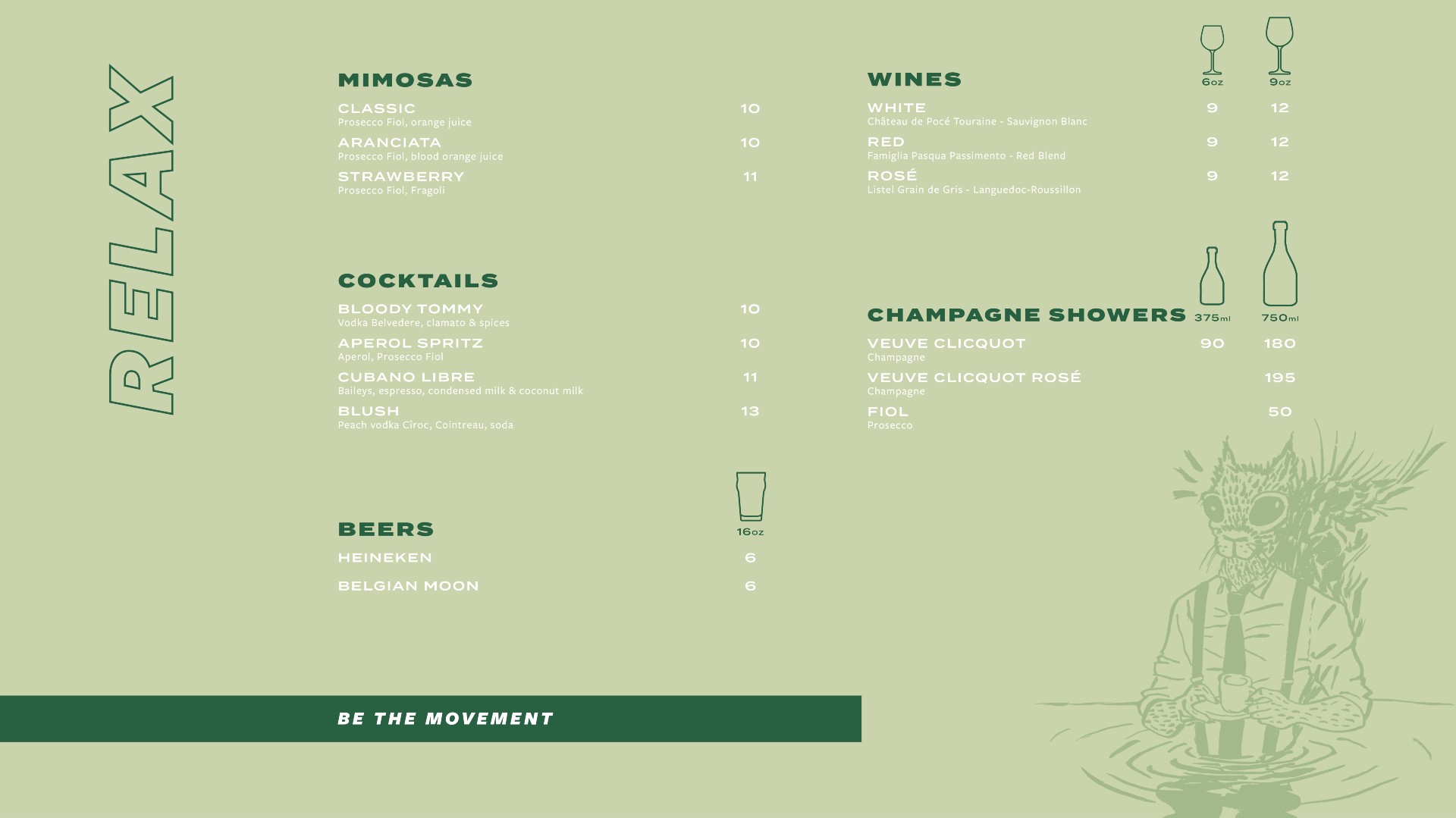 cocktails menu St-Paul